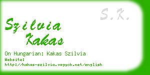 szilvia kakas business card